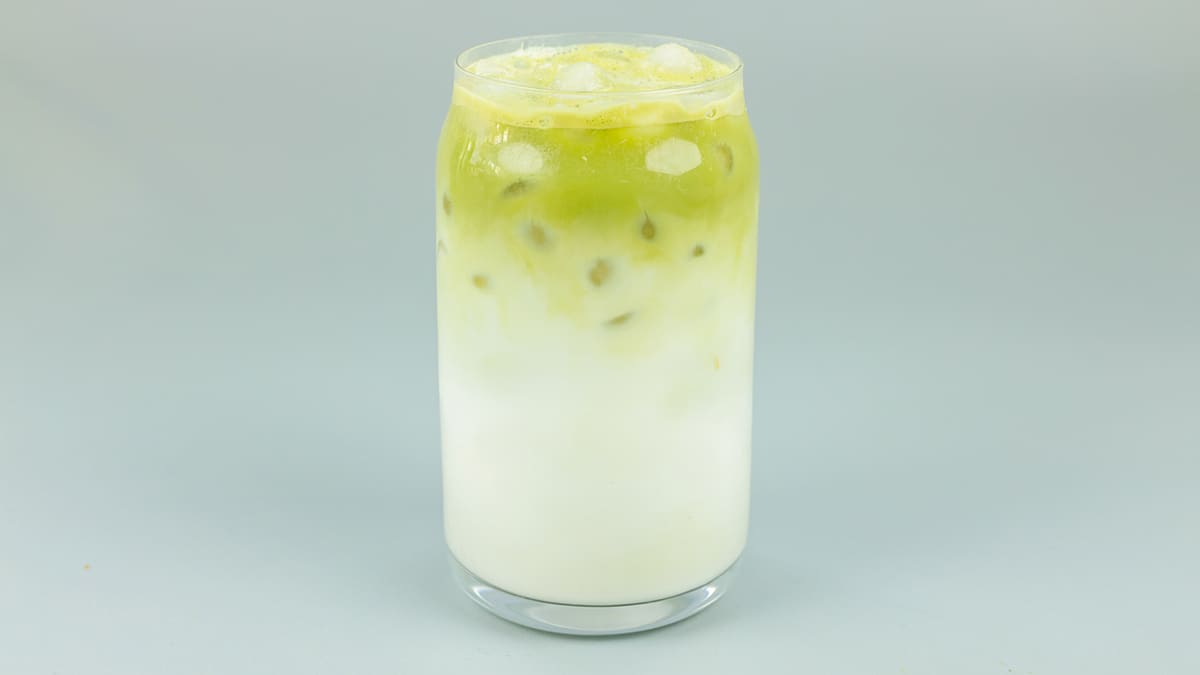 Iced matcha latte